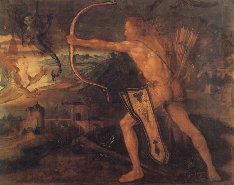 Hercules Kills the Stymphalic Birds